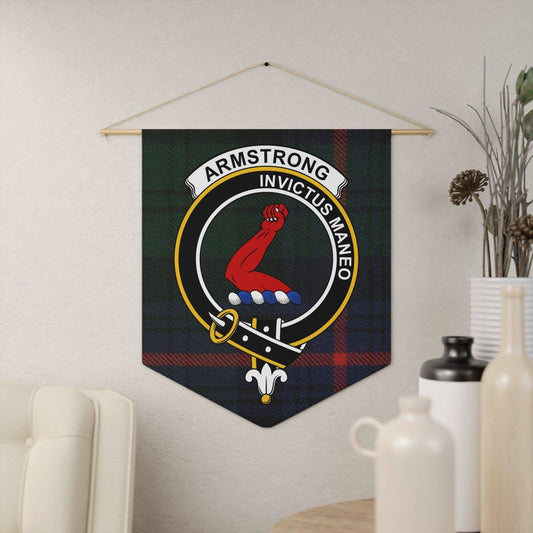 Armstrong Clan Crest and Motto Scottish Wall Pennant - Celtic Ancestry Gifts