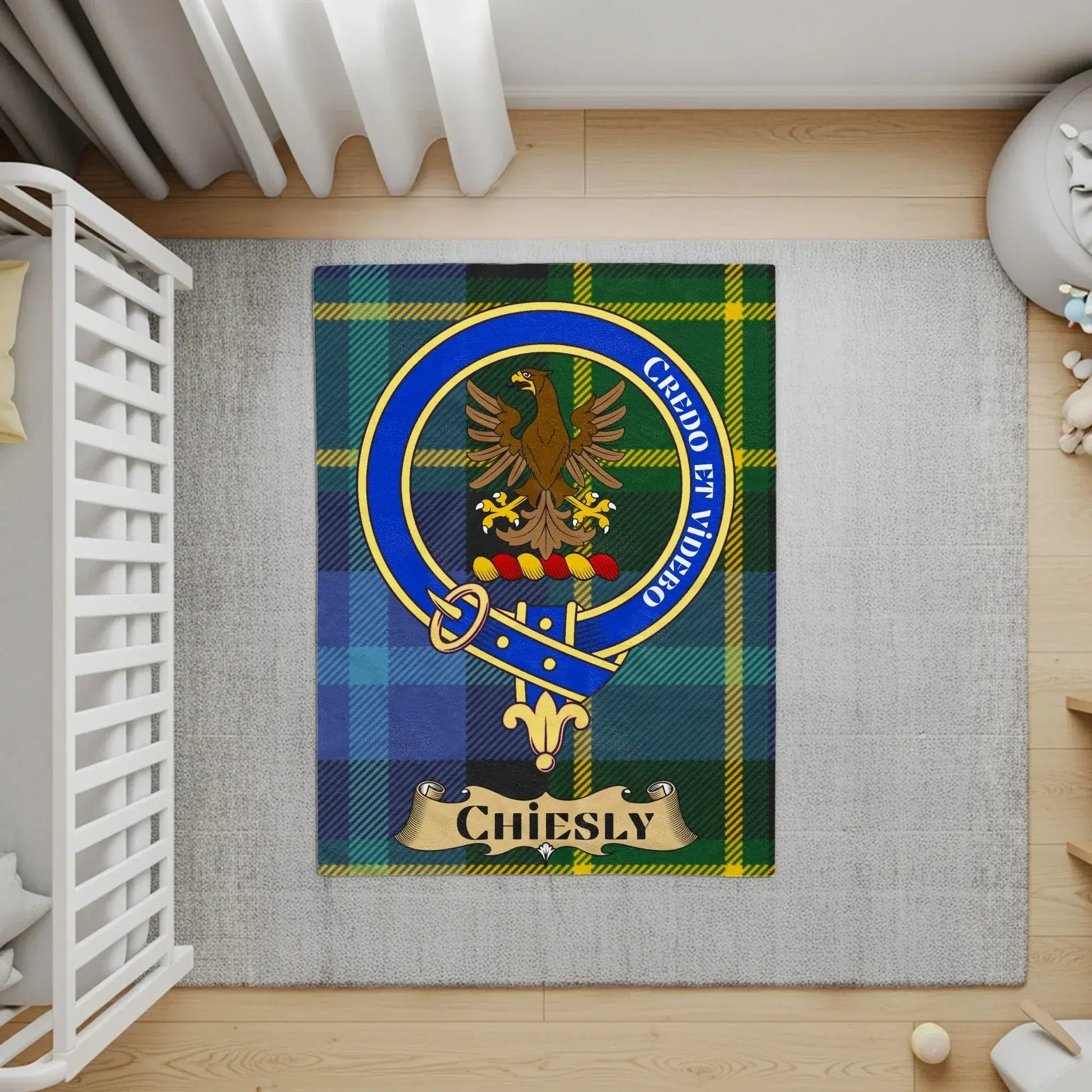 Chiesly Crest Plaid Design in Kids Room Rug product