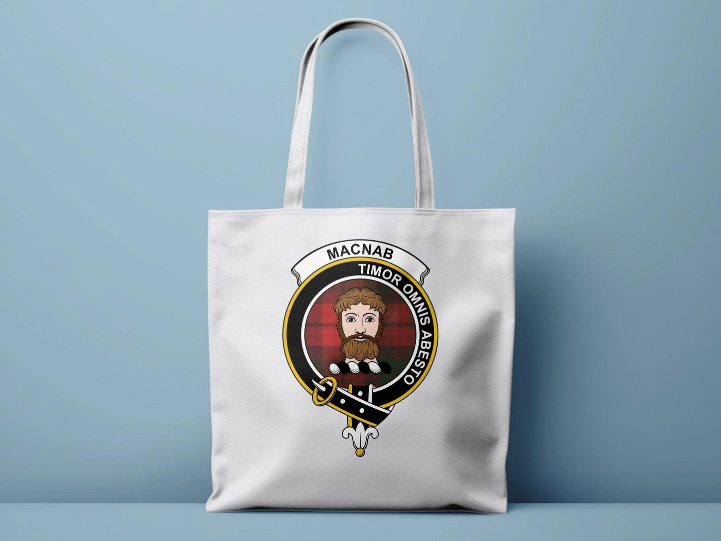 MacNab Timor Omnis Abesto Clan Crest Tote Bags - Celtic Ancestry Gifts
