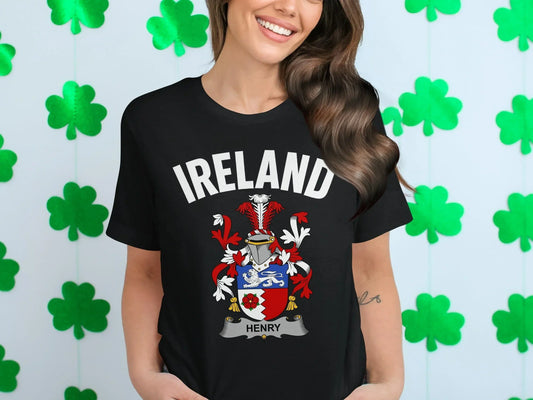 Ireland Henry Family Crest Graphic T-Shirt product type