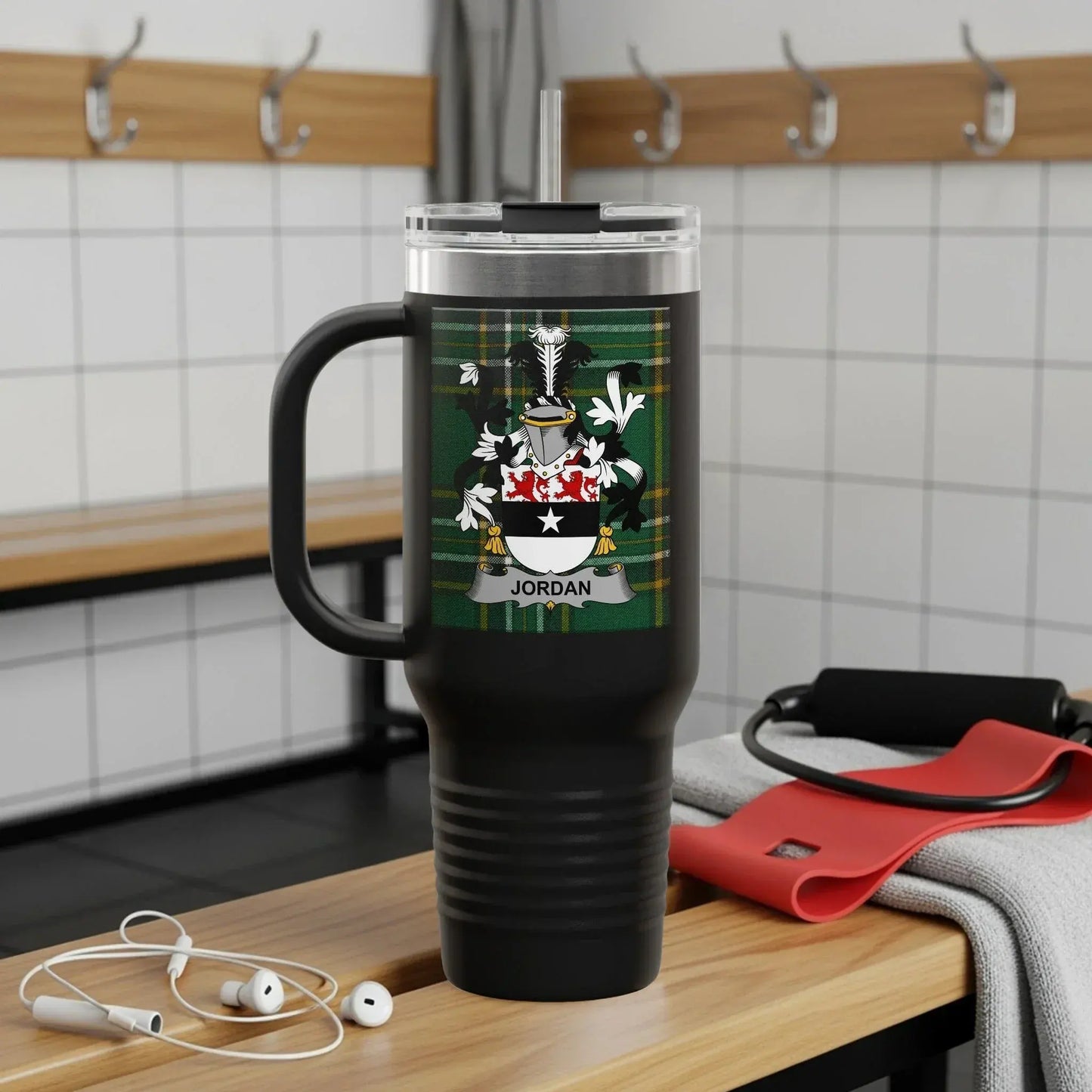 Personalized Jordan Coat of Arms Tumbler Travel Mug product