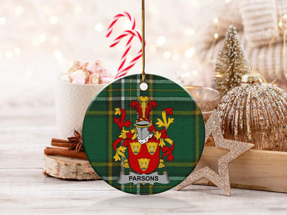 Parsons Family Crest Christmas Tree Ornament product type