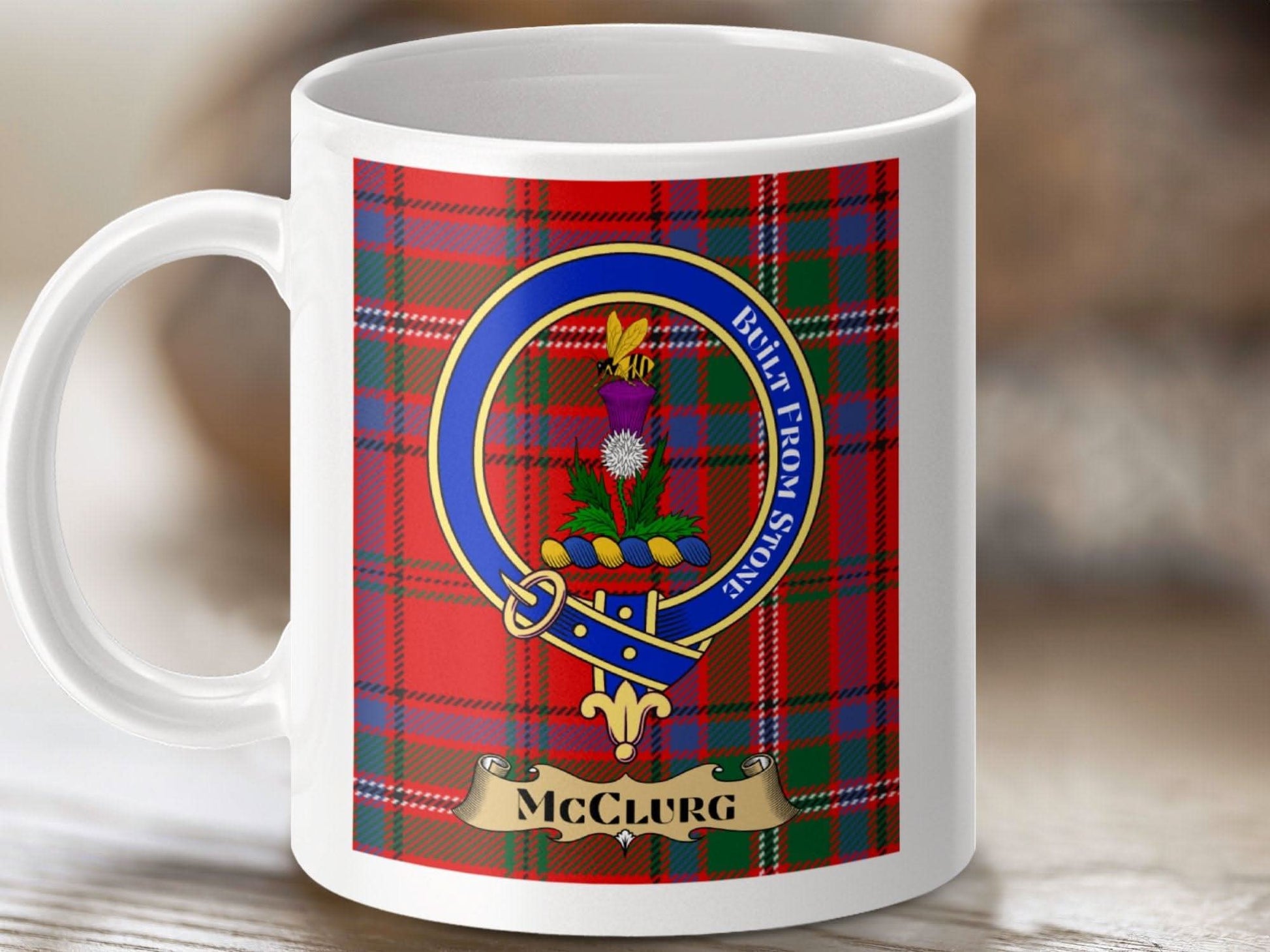 McClurg Tartan Mug Gift with Family Crest product