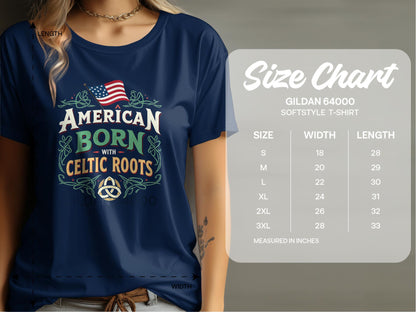 Proud American Born with Celtic Heritage T-Shirt - Living Stone Gifts