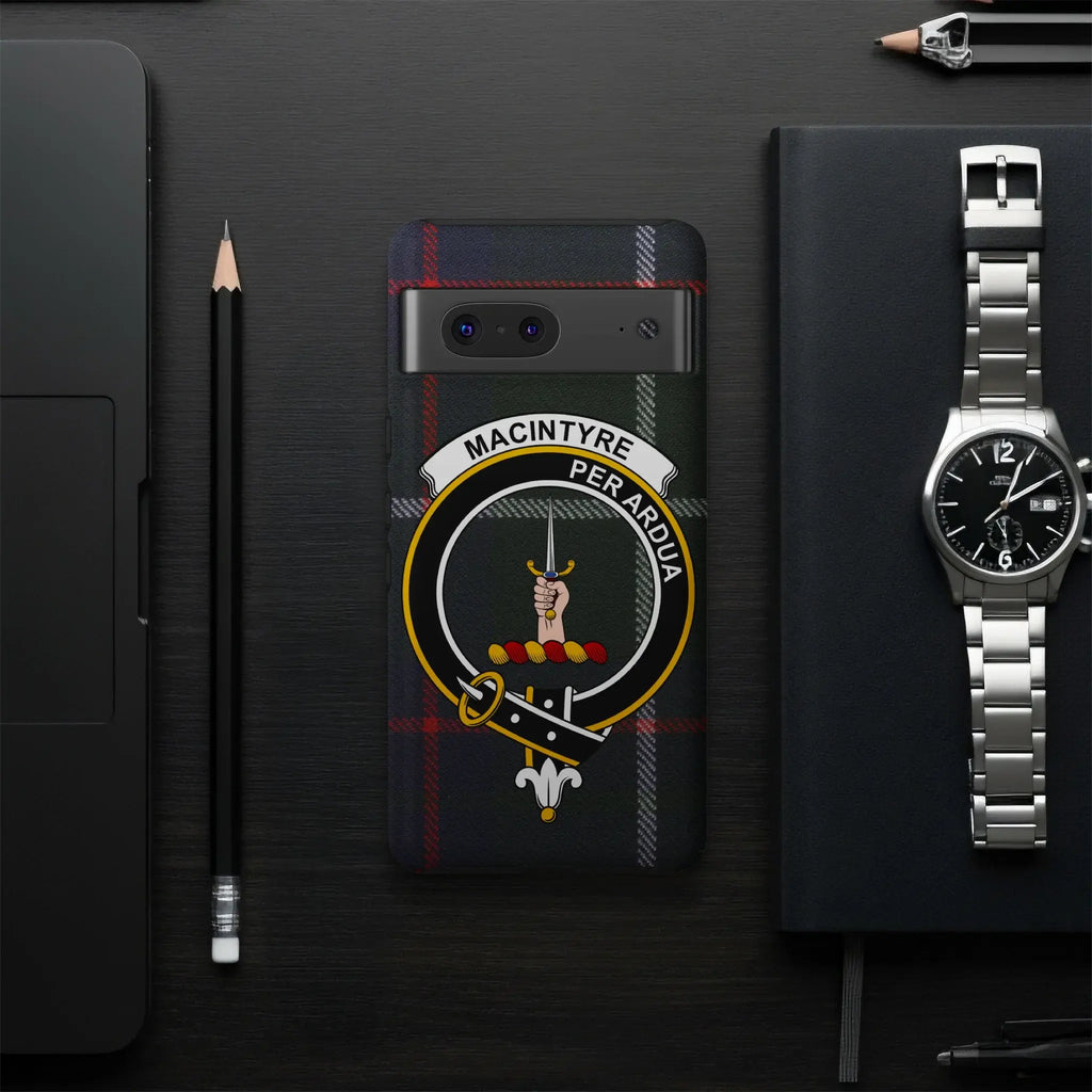 MacIntyre Per Ardua phone case unique clan crest design — slim profile, precise port cutouts
