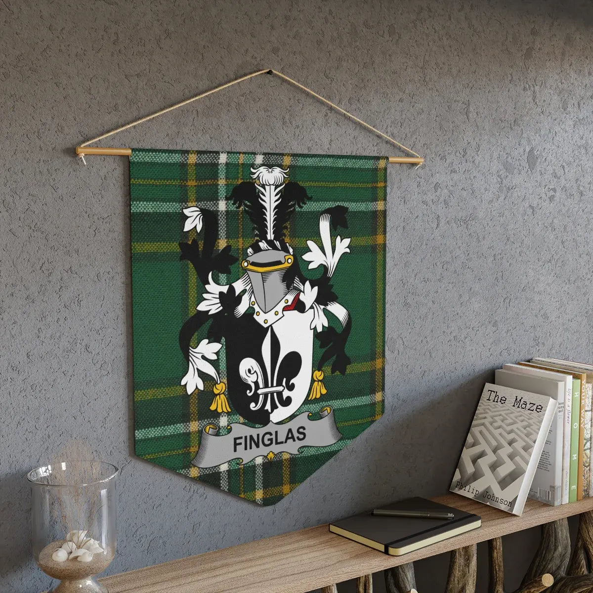 Finglas Family Crest Banner Wall Hanging product