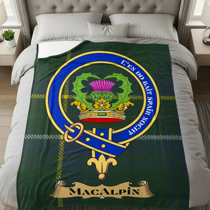 Scottish Thistle Clan Crest Tartan Plaid Blanket product
