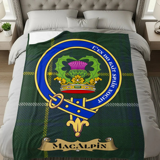 Scottish Thistle Clan Crest Tartan Plaid Blanket product