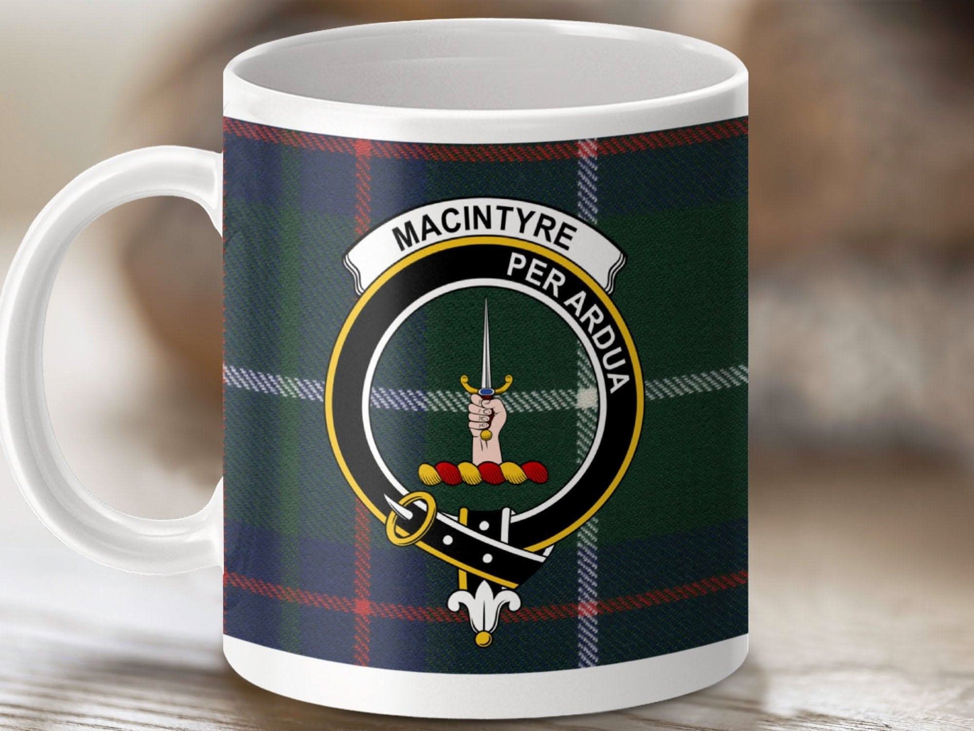 MacIntyre Clan Tartan Mug Coffee Cup Drinking Product