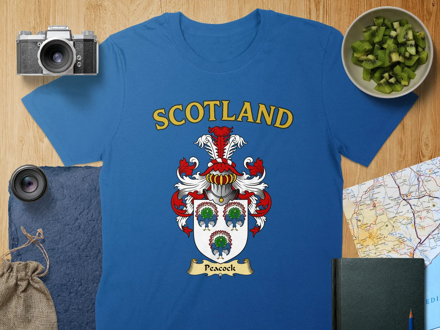 Scotland Peacock Crest Graphic Design T-shirt product