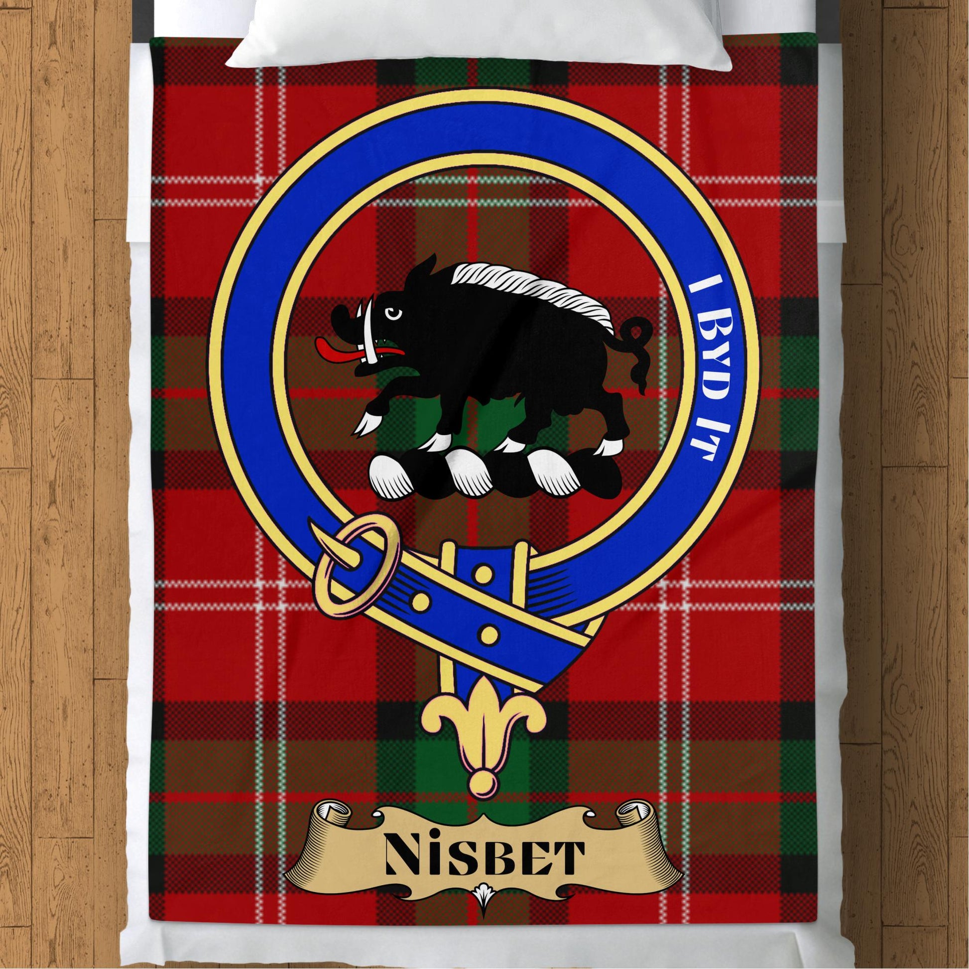 Scottish Clan Nisbet Tartan Throw Blanket - Living Stone Gifts