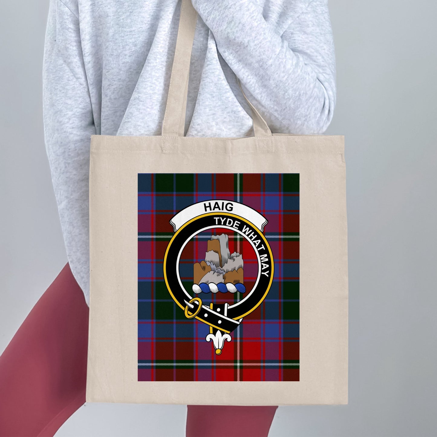 Haig Tyde What May Scottish Clan Tartan Tote Bag - Living Stone Gifts