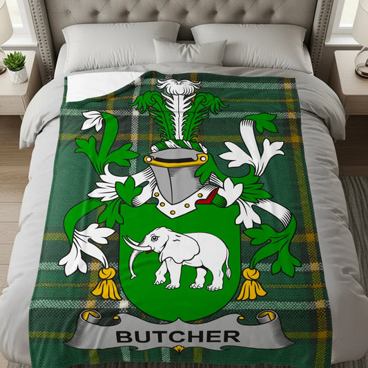 Butcher Family Crest Blanket Home Decor product