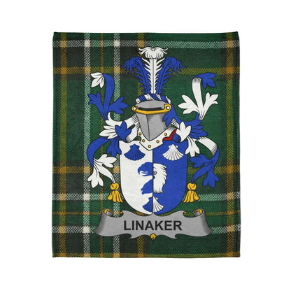 Linaker Family Crest Tartan Plaid Pattern Blanket product