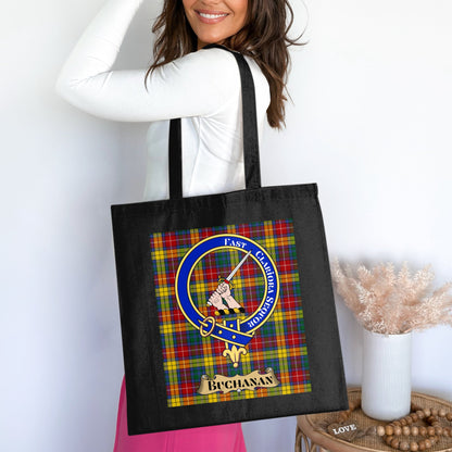 Buchanan Clan Scottish Tartan Background Tote Bag - Living Stone Gifts