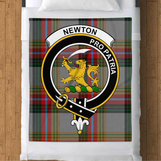 Scottish Clan Newton Pro Patria Tartan Throw Blanket - Living Stone Gifts