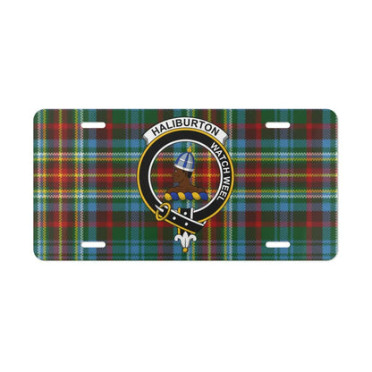 Haliburton Watch Wee Plaid Design Car License Plate product