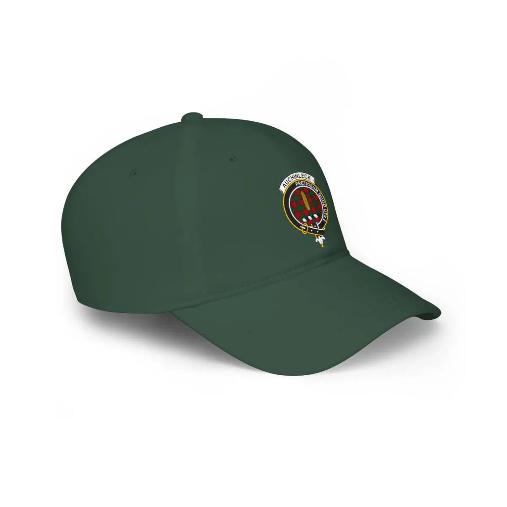 Green Baseball Cap with Auchinleck Crest Embroidery Hat