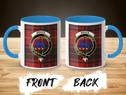 Scottish Red Plaid Bruce Clan Fumos Family Crest Mug - Living Stone Gifts