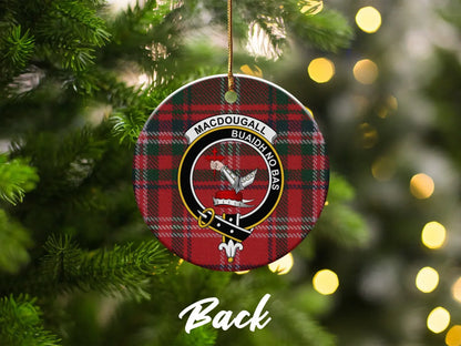 MacDougall Tartan Clan Crest Back Ornament product