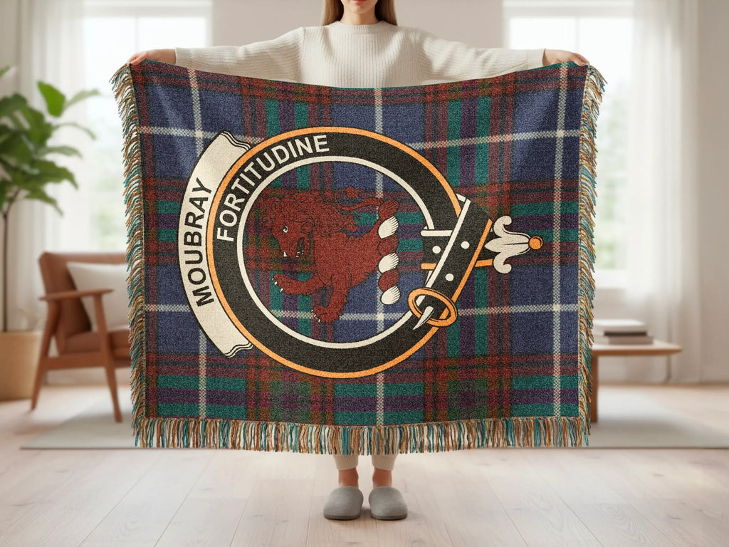Moubrray Fortitudine Plaid Blanket with Fringed Edges