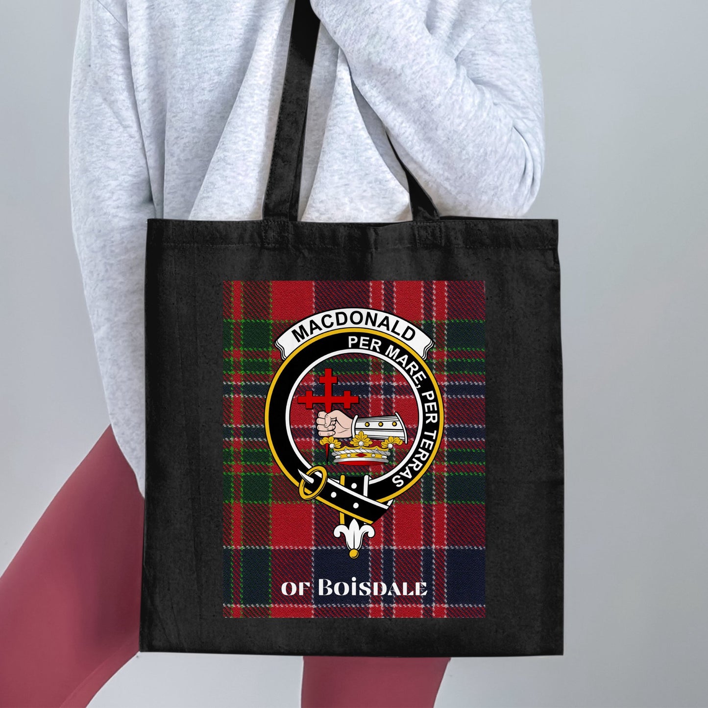 Macdonald Per Mare Per Terras Scottish Crest Tote Bag - Living Stone Gifts