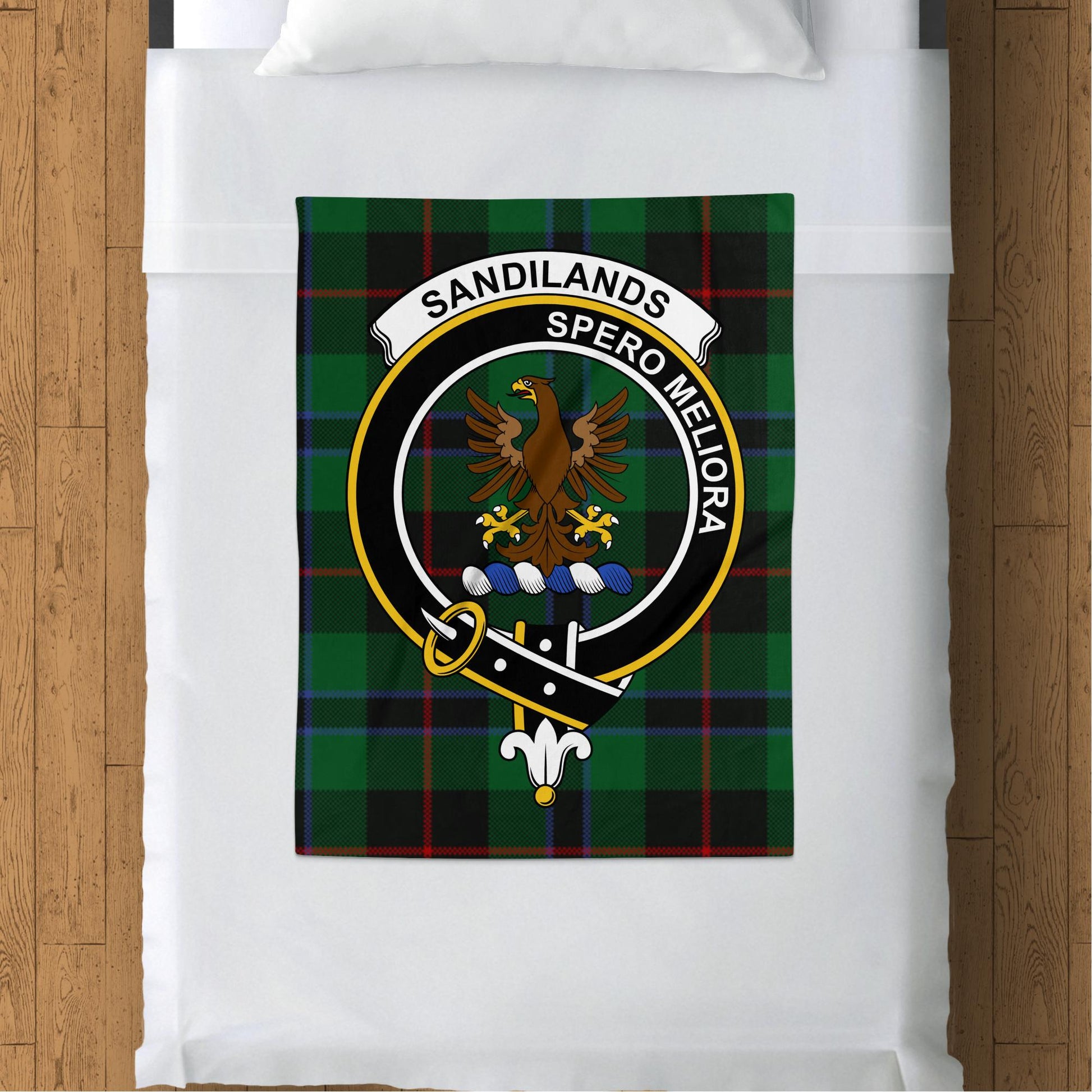 Scottish Clan Sandilands Tartan Throw Blanket - Living Stone Gifts