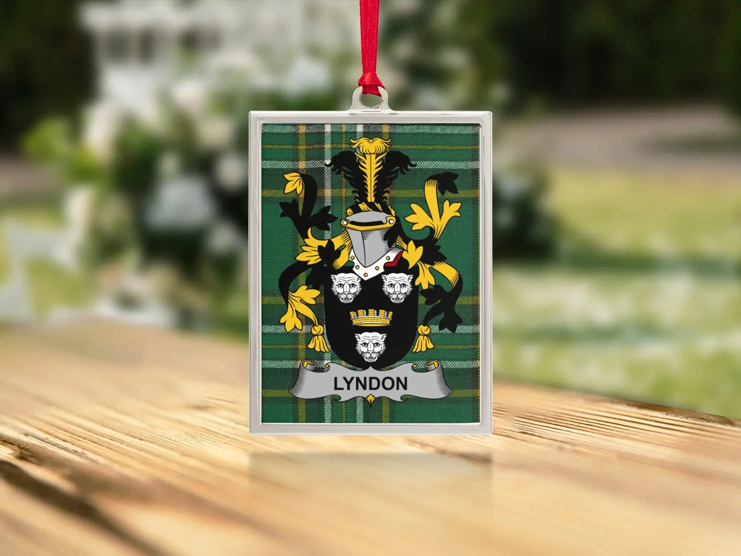 Personalized Lyndon Coat of Arms Hanging Ornament product