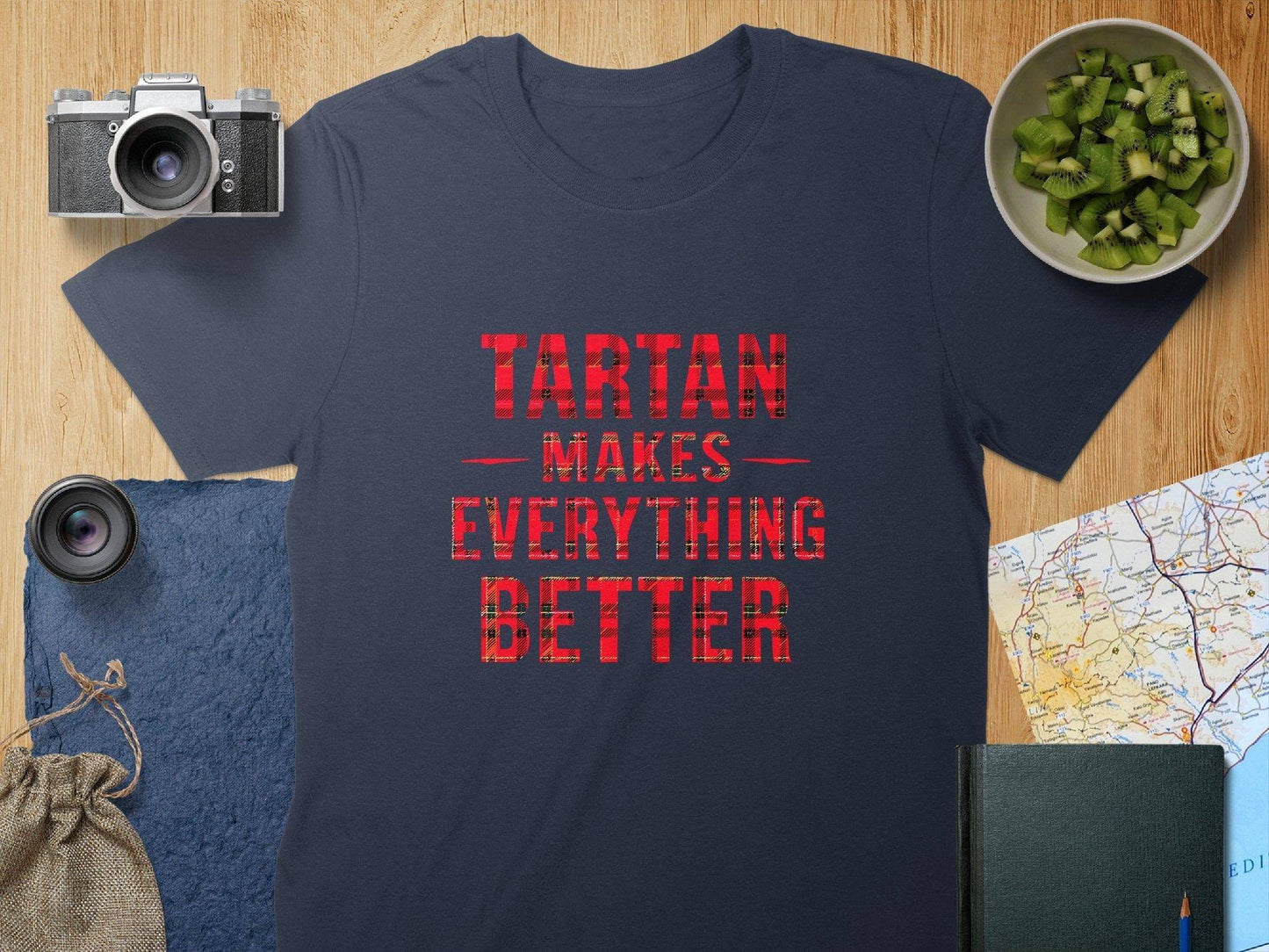 Tartan Makes Everything Better Statement T-Shirt product type