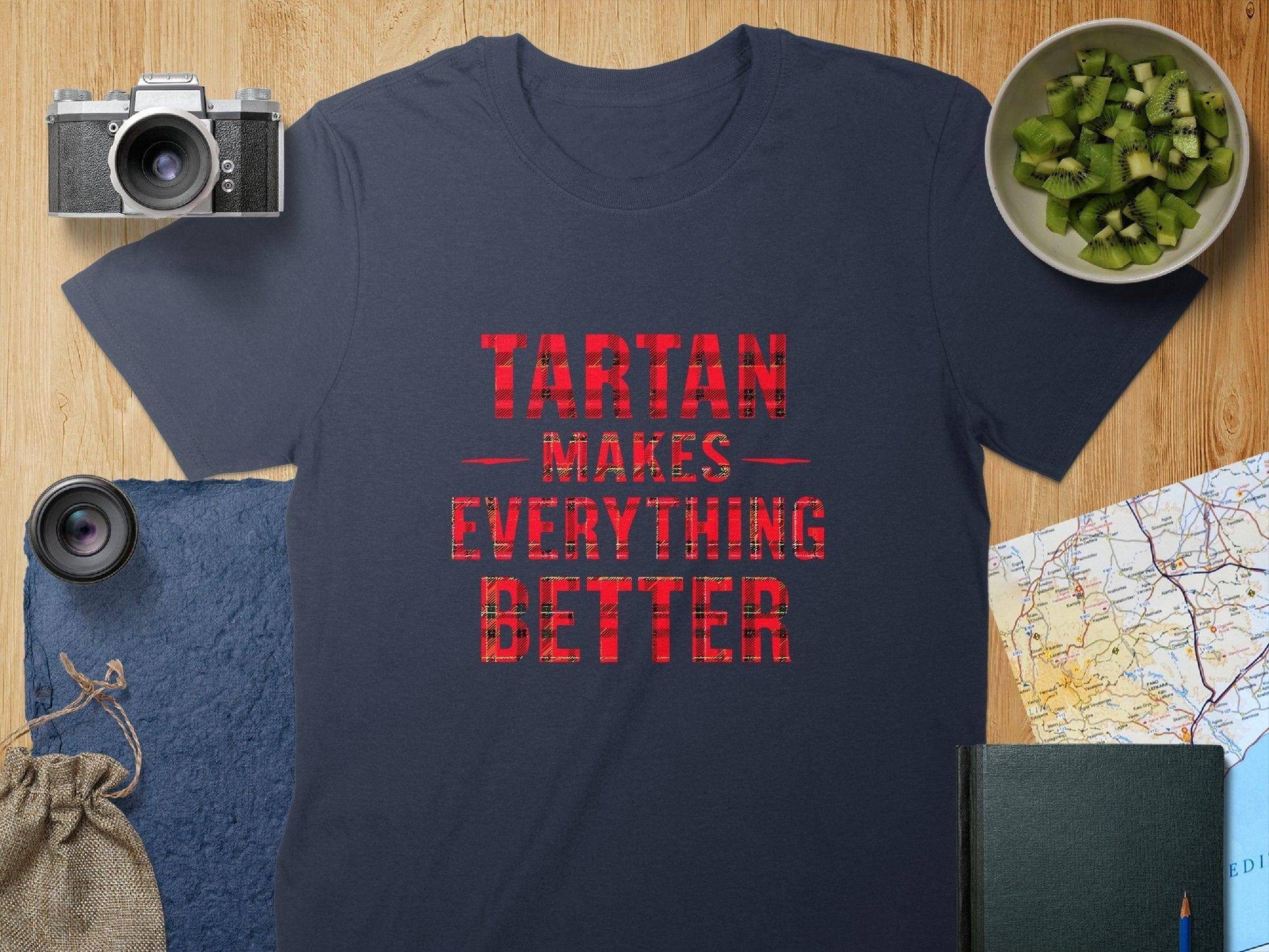 Tartan Makes Everything Better Statement T-Shirt product type