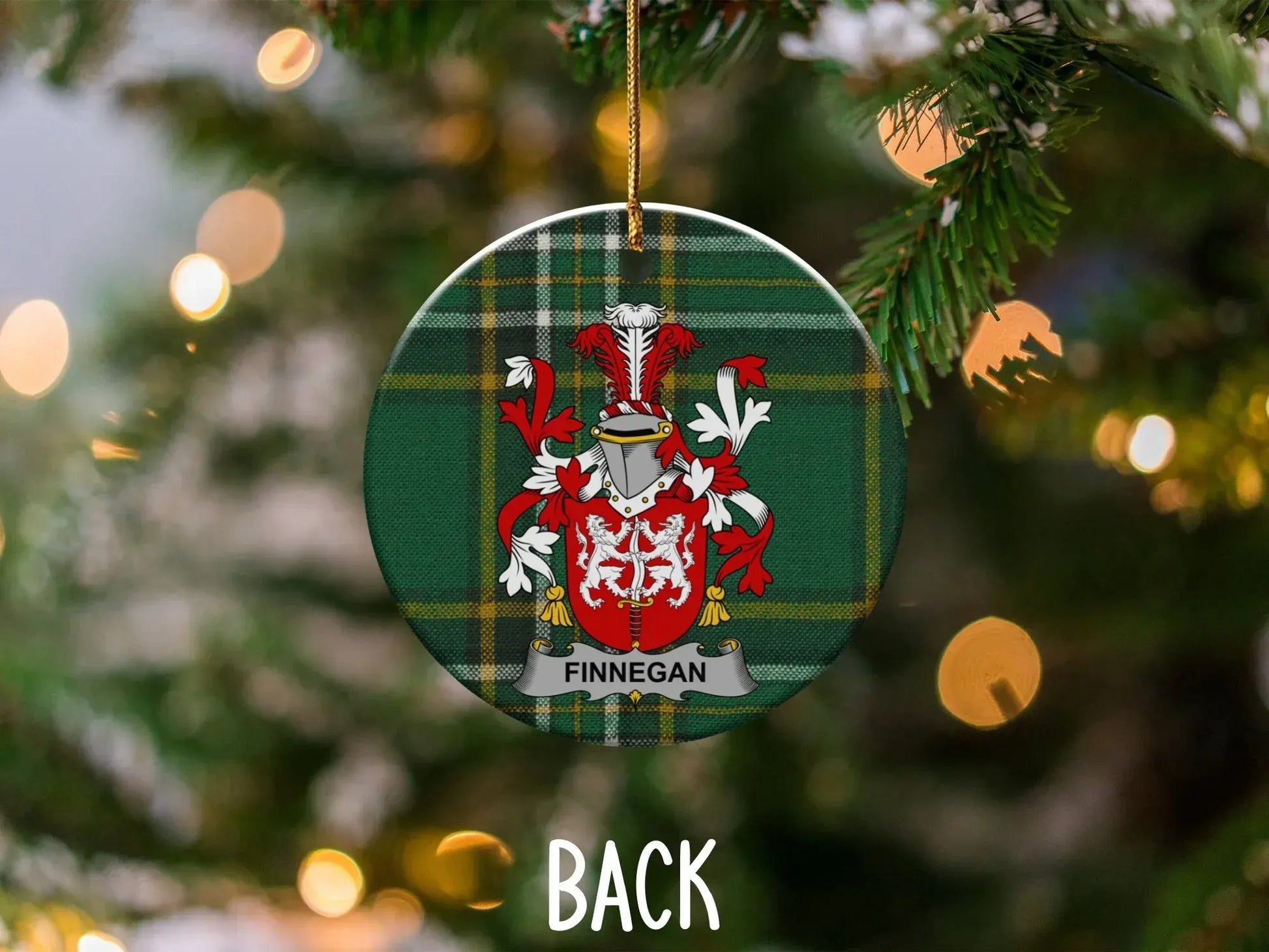 Personalized Family Crest Christmas Ornament product