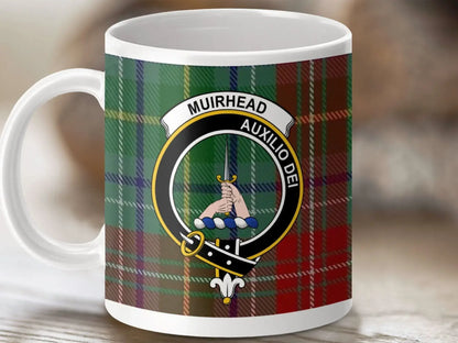 Clan Muirhead Tartan Mug with Authentic Crest product
