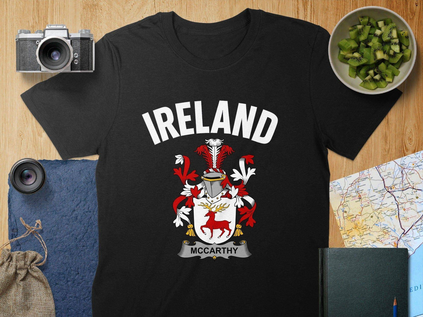 Ireland McCarthy Family Crest Display T-Shirt Product