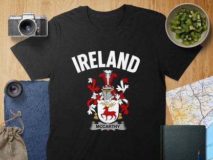 Ireland McCarthy Family Crest Display T-Shirt Product