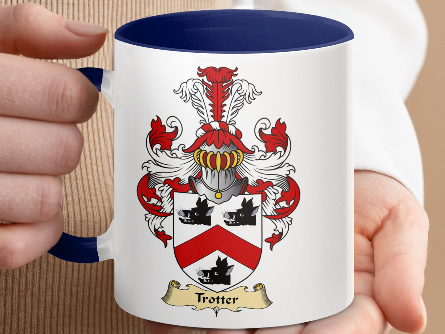 Clan Trotter Family Crest Scottish Coat of Arms Mug - Living Stone Gifts