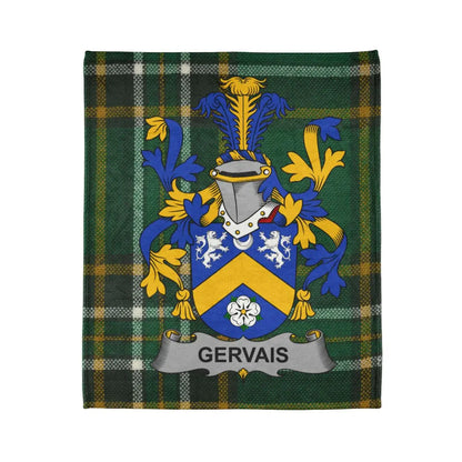 Gervais Family Crest Tartan Plaid Blanket Product