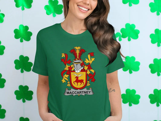 Unique MacCartney Family Crest Design T-shirt Product
