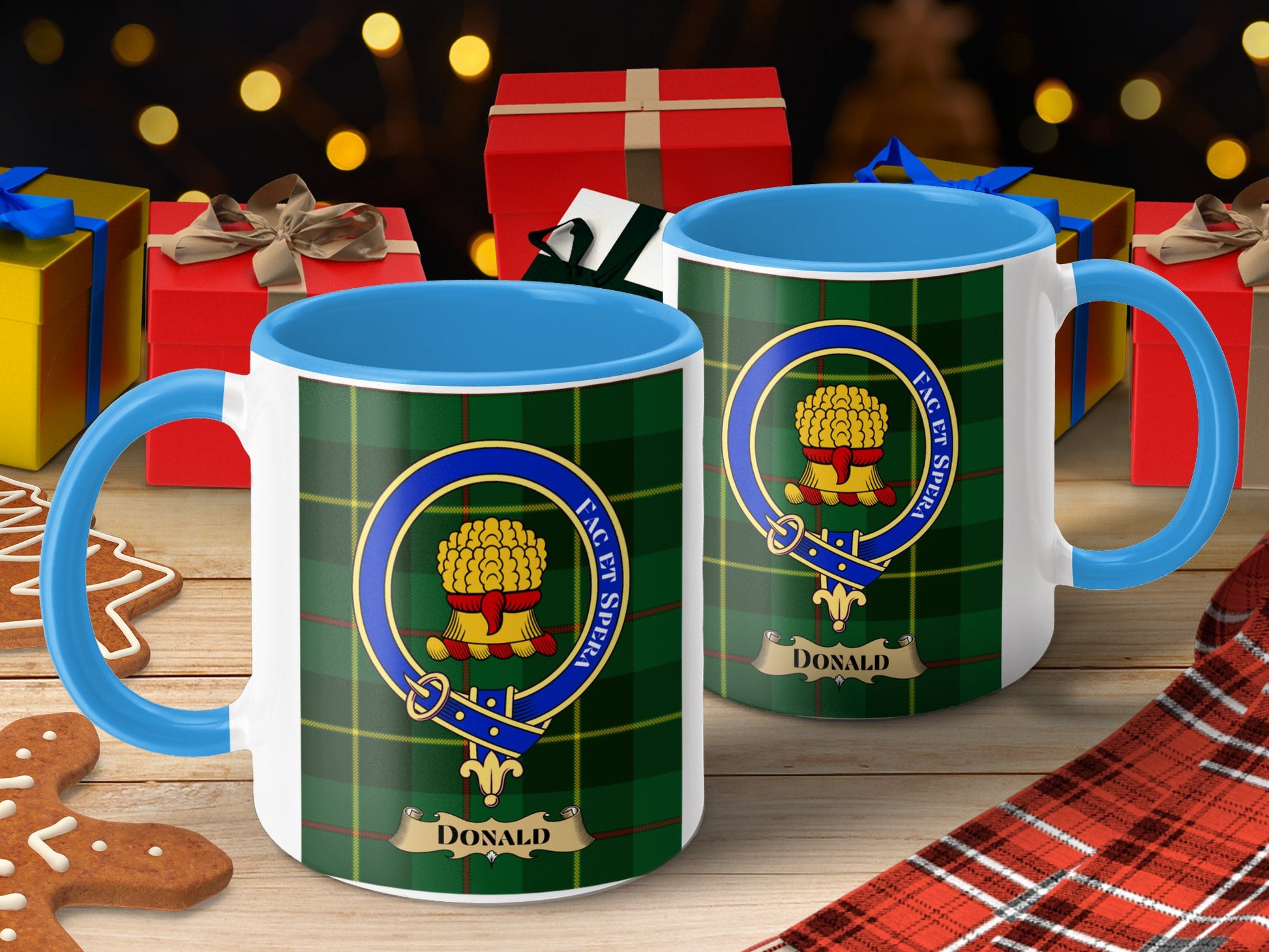 Clan Donald Scottish Tartan Crest Design Mug - Living Stone Gifts