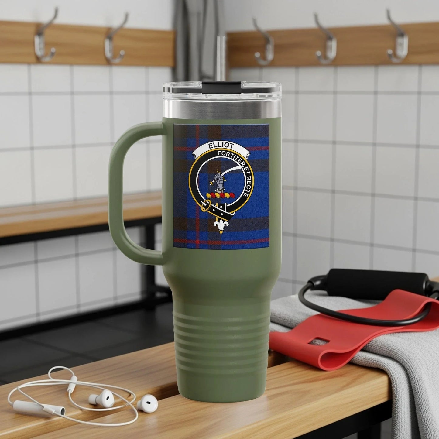 Insulated Travel Mug with Custom Emblem Design product