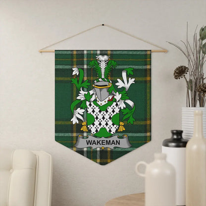 Custom Family Crest Plaid Tapestry Home Decor product type