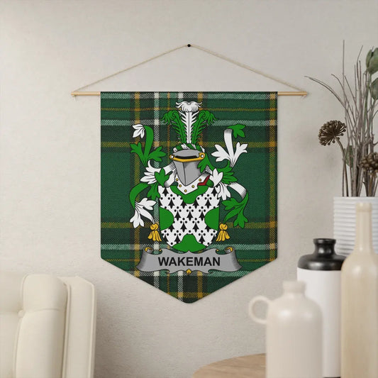 Custom Family Crest Plaid Tapestry Home Decor product type