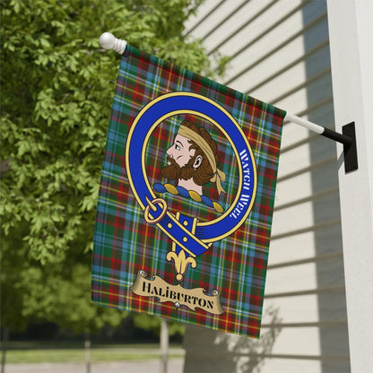 Clan Haliburton Crest Tartan Outdoor Decorative Flag product