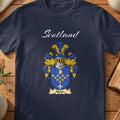Alston Scottish family shield T-shirt in Navy