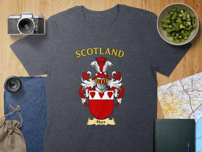 Scotland Hart Family Crest Emblem Graphic T-shirt product