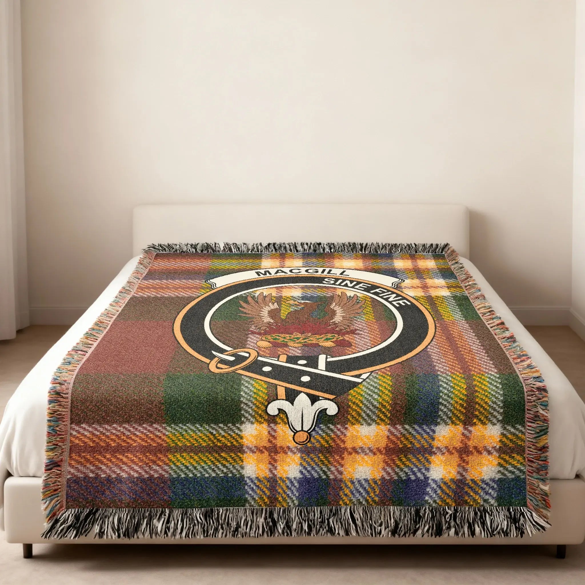 MacGill Sine Fine Crest Plaid Woven Blanket
