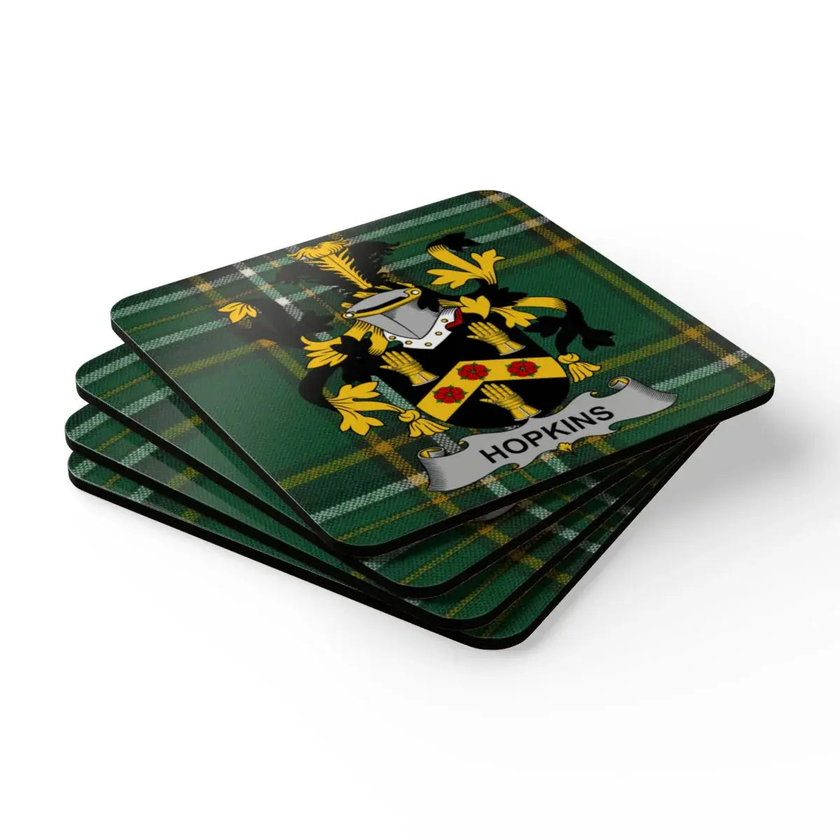 Personalized Hopkins Tartan Pattern Coaster product type