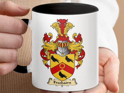 Clan Freebairn Scottish coat of arms accent coffee Mug - Living Stone Gifts