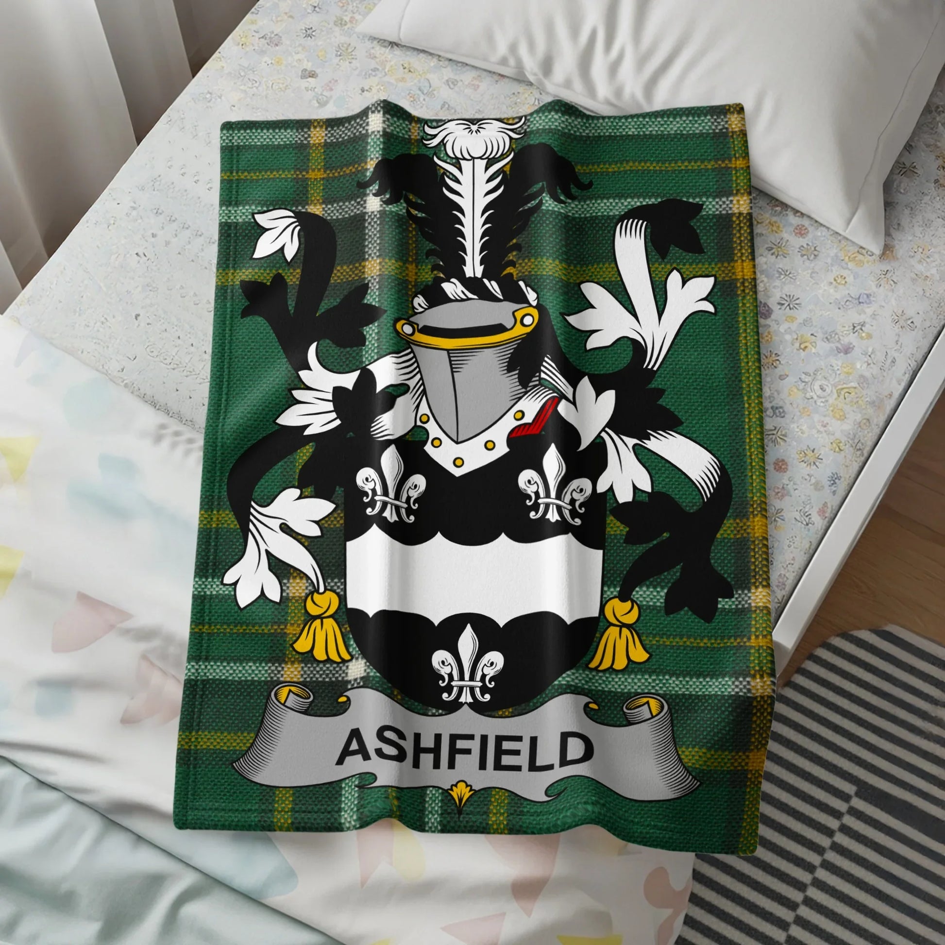 Ashfield Family Crest Tartan Design Blanket product