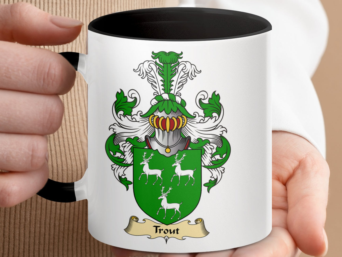 Clan Trout Scottish Coat of Arms Mug - Living Stone Gifts