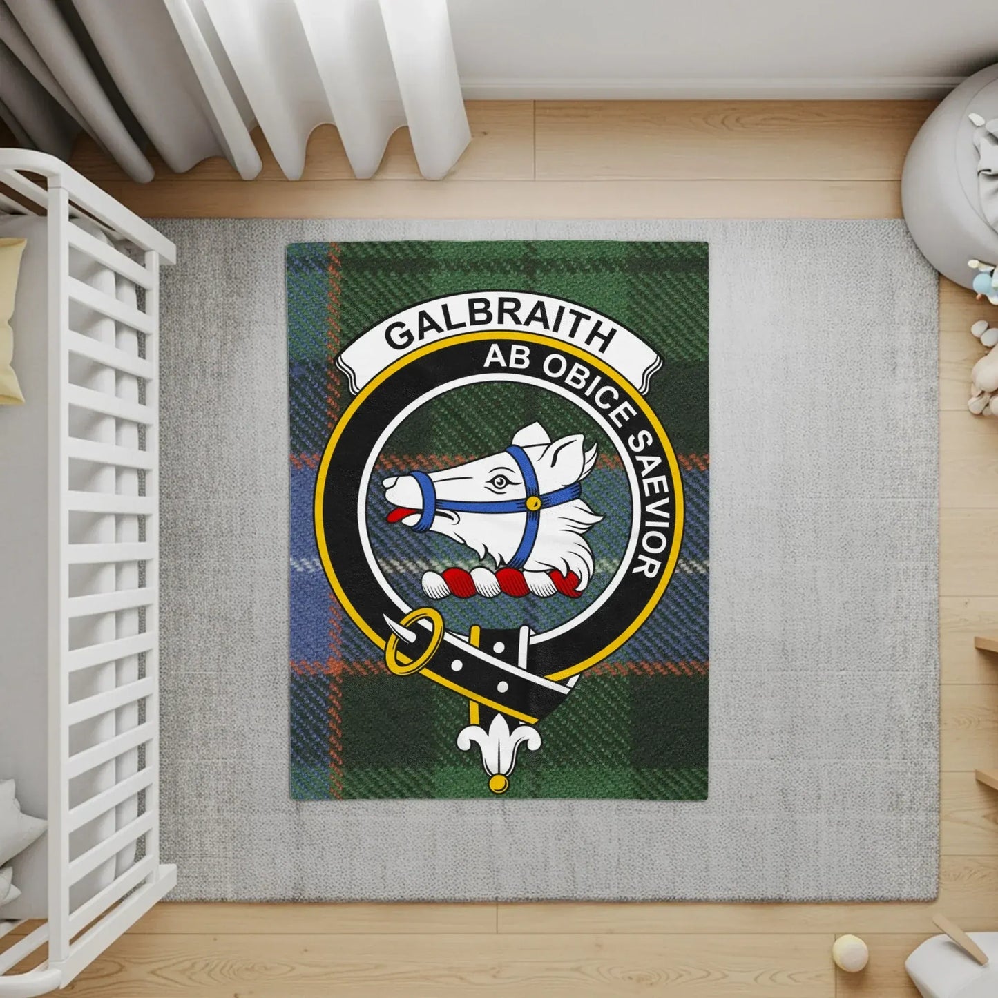 Scottish Clan Galbraith Crest Emblem Rug product